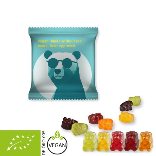 Bio Gummibärchen ohne Gelatine (vegan), ca. 10g, Mini-Tüte
