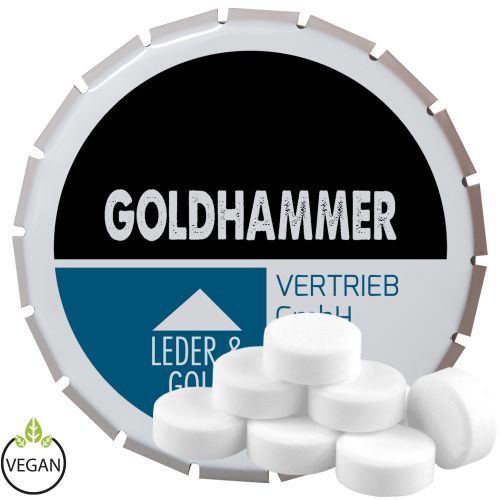 Pfefferminz Drops zuckerfrei, ca. 20g, Klick-Klack Dose weiss