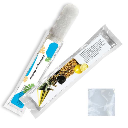 Wassereis Zitrone (weiss) (vegan), 40 ml, Express Schlauchtüte mit Etikett