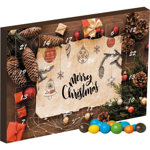 Bunte Schoko Erdnüsse, ca. 55g, Adventskalender Mini