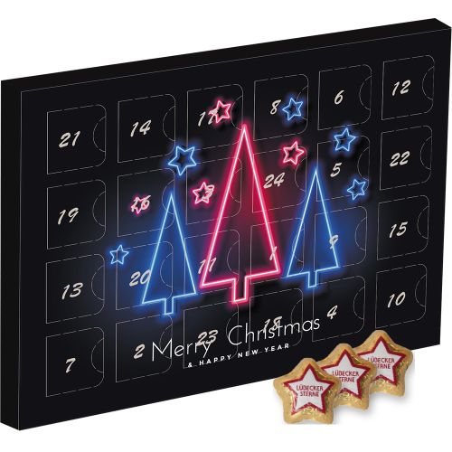 Lübecker Marzipansterne, ca. 300g, Adventskalender Midi