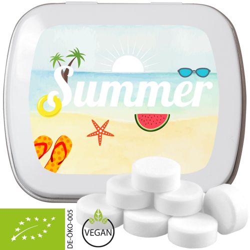 Bio Pfefferminz Drops, ca. 20g, Mintdose weiss