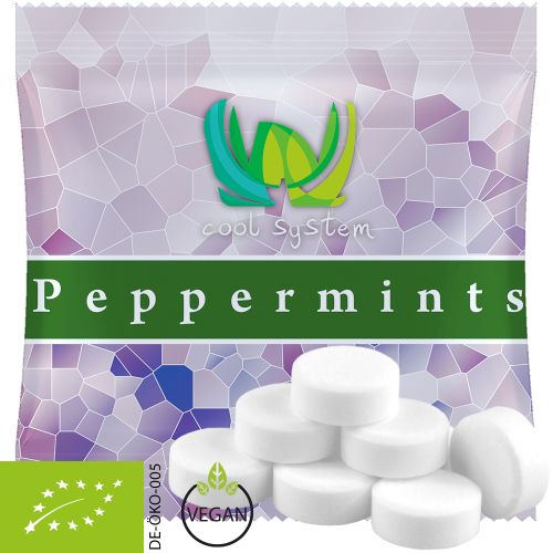 Bio Pfefferminz Drops (vegan), ca. 5g, Mini-Tüte