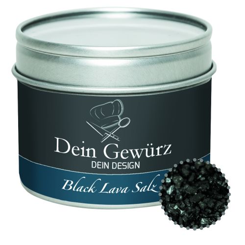 Gewürzmischung Black Lava Salz, ca. 110g, Metalldose mit Sichtfenster