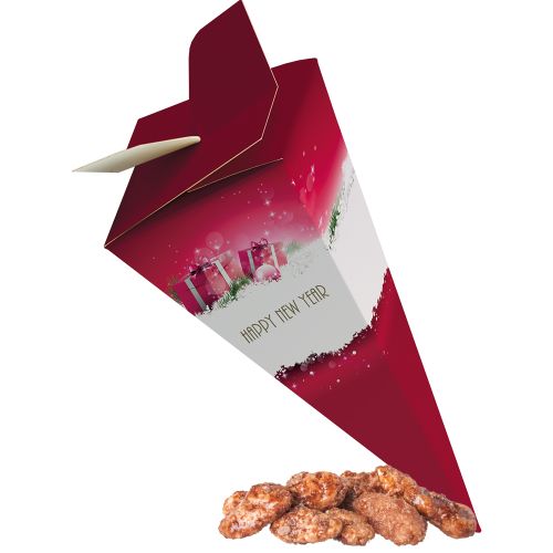 Feuergebrannte Mandeln (vegan), ca. 30g, Präsent-Pyramide