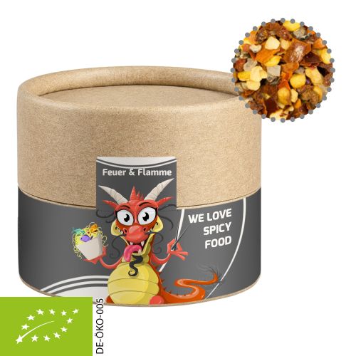Bio Gewürzmischung Feuer und Flamme, ca. 40g, Kraftpapierdose Mini