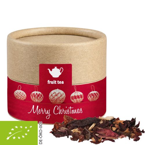 Bio Weihnachts Früchtetee, ca. 25g, Biologisch abbaubare Eco Pappdose Mini