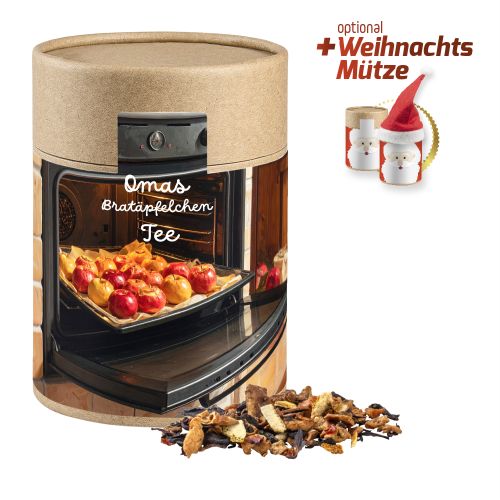 Omas Bratäpfelchen Tee, ca. 140g, Kraftpapierdose Maxi