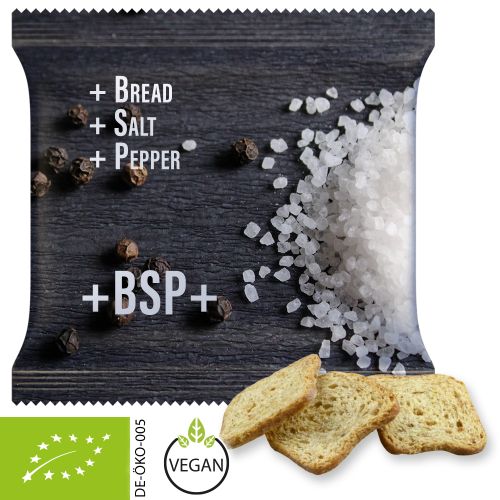 Bio Brot Chips Salz und Pfeffer (vegan), ca. 20g, Maxi-XL-Tüte