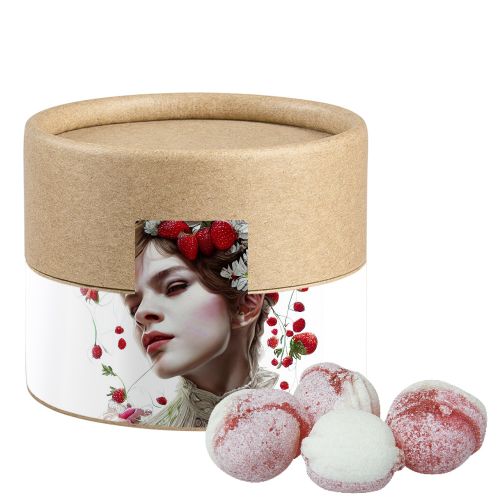 Erdbeer-Joghurt Bonbons, ca. 45g, Biologisch abbaubare Eco Pappdose Mini