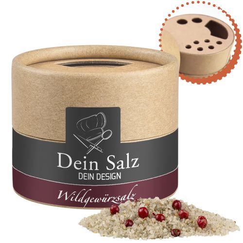 Wildgewürzsalz, ca. 45g, Biologisch abbaubarer Eco Pappstreuer Mini