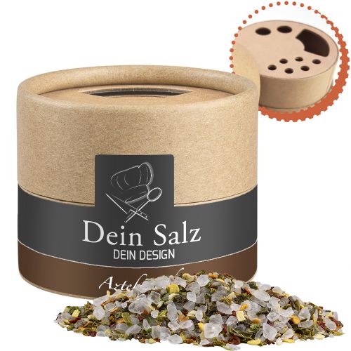 Aztekensalz, ca. 45g, Biologisch abbaubarer Eco Pappstreuer Mini