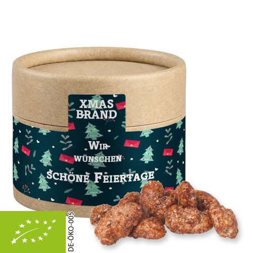 Bio Feuergebrannte Mandeln (vegan), ca. 40g, Kraftpapierdose Mini