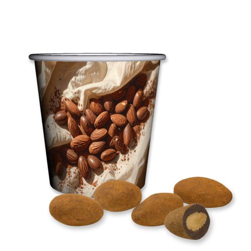 Schokomandeln mit Zimt, ca. 40g, Snackbecher Mini