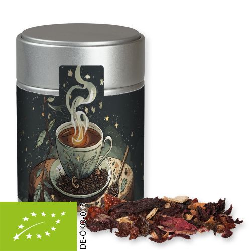 Bio Weihnachts Früchtetee, ca. 60g, Metalldose Midi silber