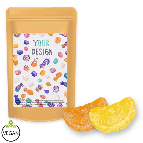 Zitrone und Orangen Bonbons (vegan), ca. 80g, Standbeutel Midi