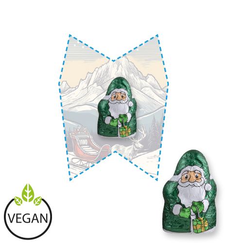 Mini Schoko-Weihnachtsmänner (vegan), ca. 7g, Flyer Mini eigene Form