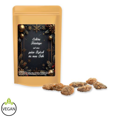 Feuergebrannte Mandeln ohne Zuckerzusatz (vegan), ca. 30g, Standbeutel Mini