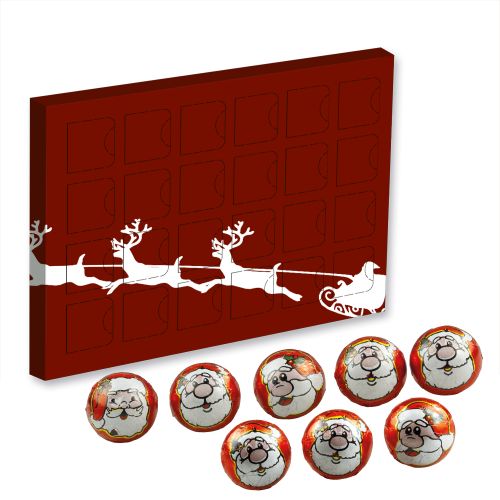 Schoko-Haselnuss-Pralinen, ca. 168g, Adventskalender Midi