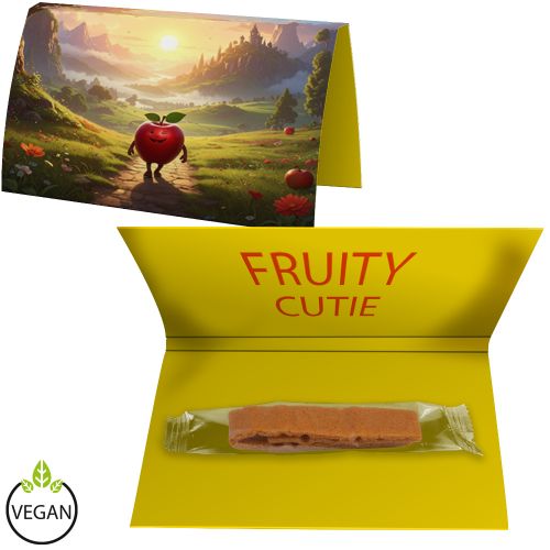 Fruchtstreifen Apfel (vegan), ca. 5g, Werbekarte A5 gefaltet